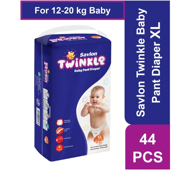 Savlon Twinkle Baby Pant Diaper 12-20 Kg XL 44 pcs