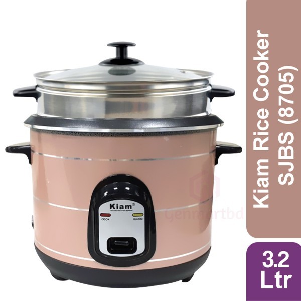 Kiam Rice Cooker – 3.2 Litre (Straight Full Body Glass Lid) 8705
