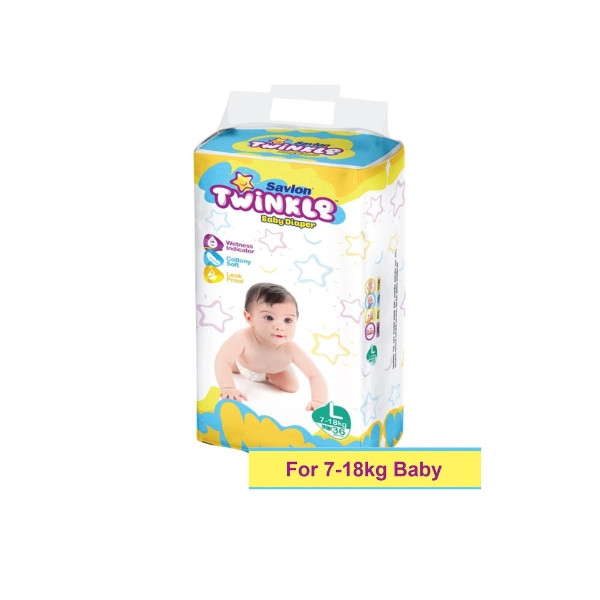 Savlon Twinkle Baby Belt Diaper 7-18 kg Large 36 pcs