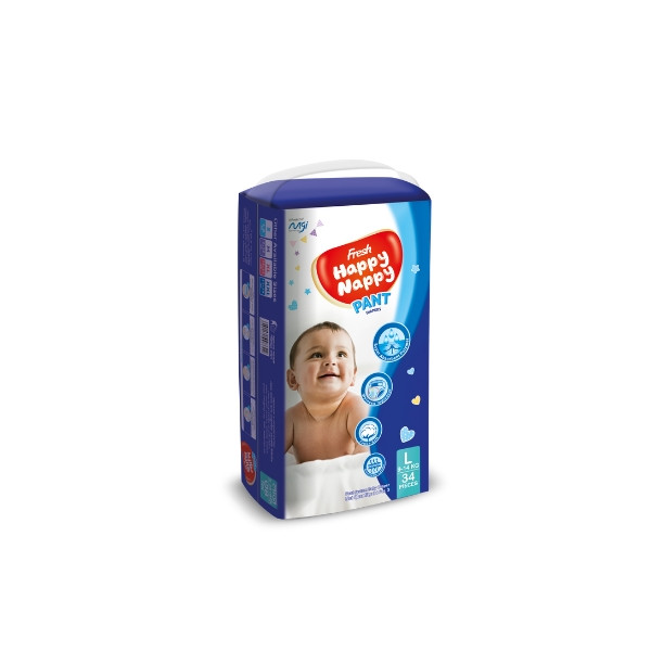 Fresh Happy Nappy Pant Diaper 9-14 kg L 34 pcs