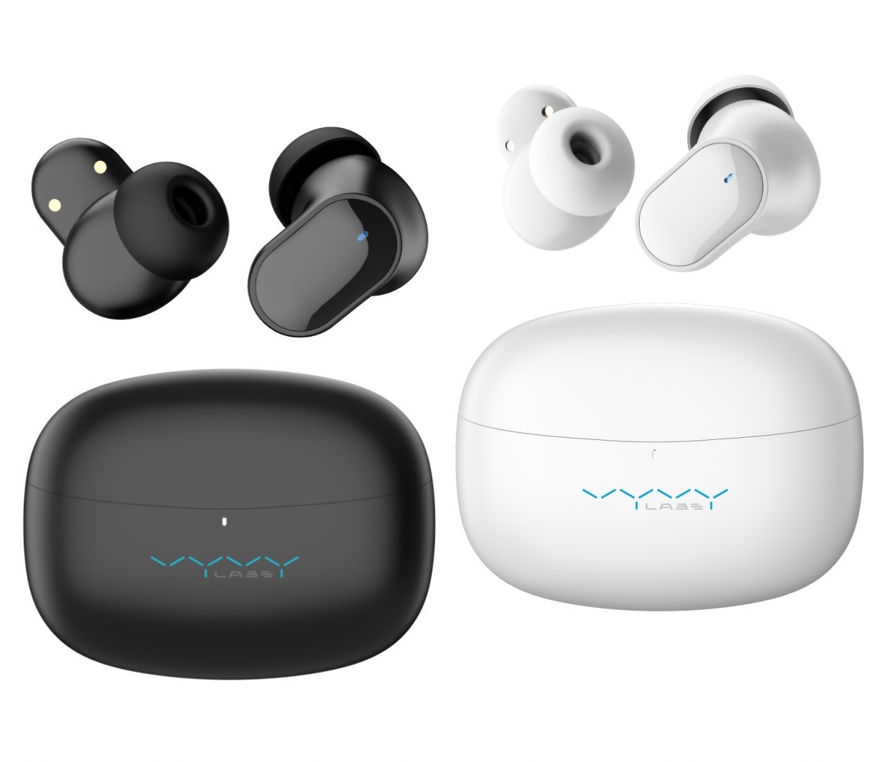 Vyvylabs Bean True Wireless Earphones Black / White