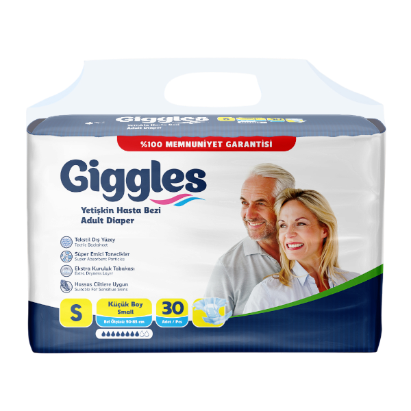 Giggles Adult Diaper Jumbo Belt Small (50–85 cm) – 30 Pcs
