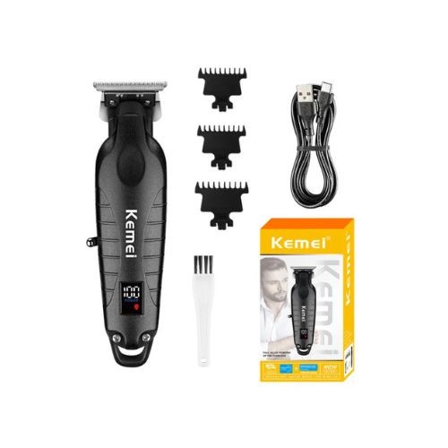 Kemei KM-2293 Hair Clipper Professional Electric Rechargeable Barber Trimmer Cordless Trimmer Type-c Zero Gapped Cutting