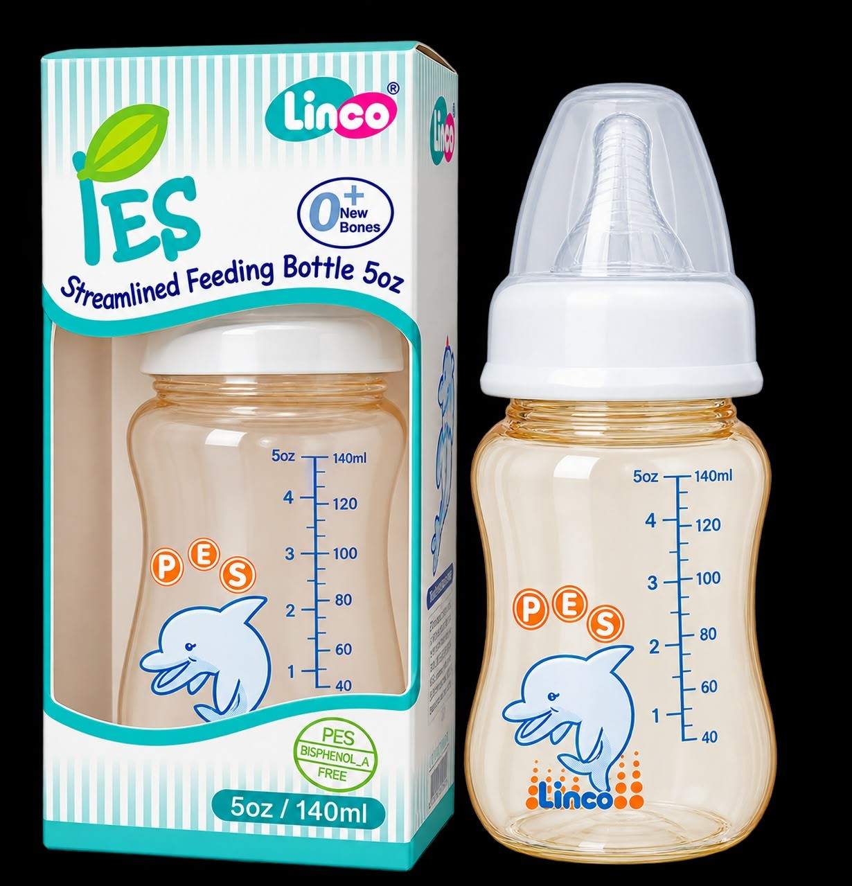 Linco PES Streamlined Feeding Bottle 5oz 150ml (L-22133)
