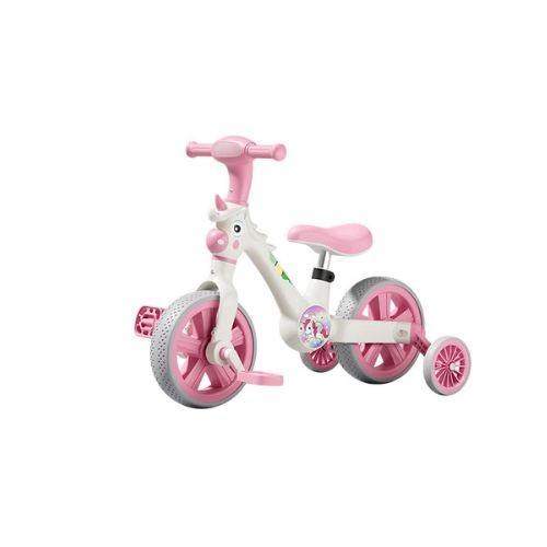 3-in-1 Unicorn Kids Tricycle – Pink