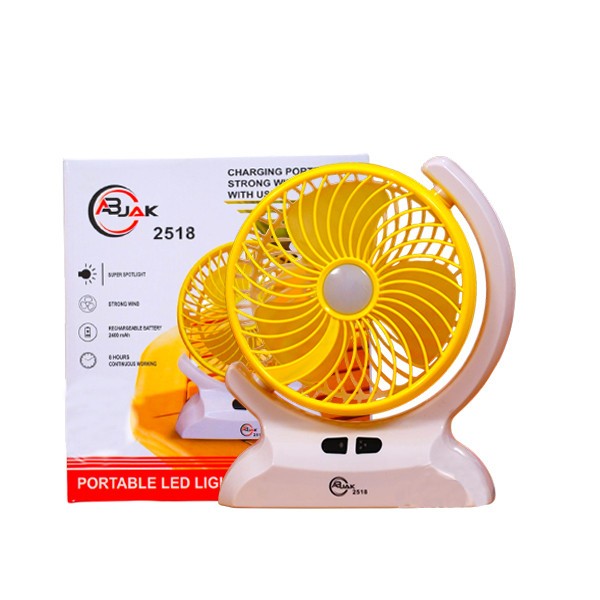 ABJAK 2518 Rechargeable Mini Fan with Light