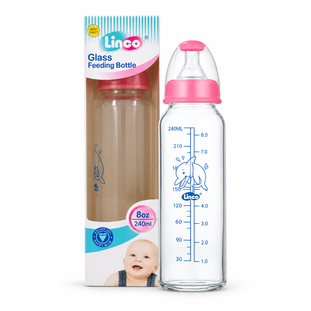 Linco Crystal Glass Bottle 8oz / 240ml (L-22148)