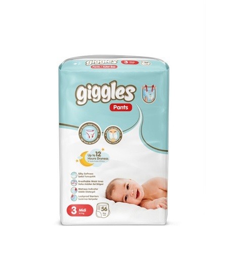 Giggles Baby Pants Midi 4-9 Kg 56 Pcs