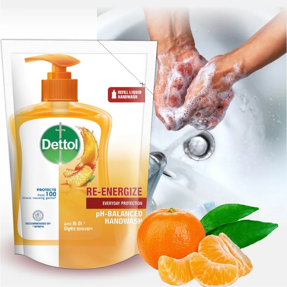 Dettol Handwash Re-energize 170ml Refill