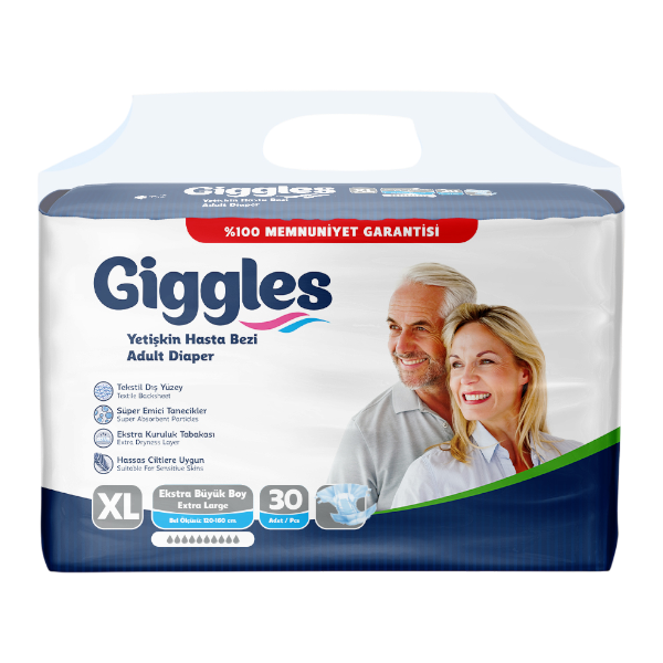 Giggles Adult Diaper Jumbo Belt Extra Large (120–160 cm) – 30 Pcs