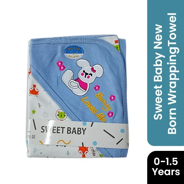 Sweet Baby New Born Cap / Wrapping Towel (0–1.5 Years)