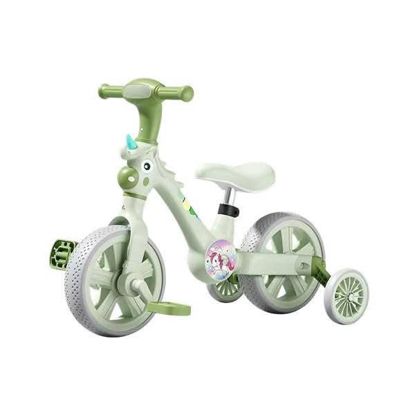 3-in-1 Unicorn Kids Tricycle(Light green)