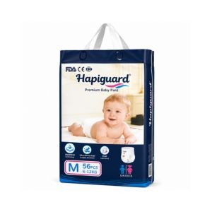 Hapiguard Premium Baby Pant M 6–12kg – 56 Pcs