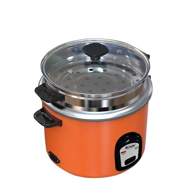 Kiam Rice Cooker Full Body 1.8 Ltr - Double pot (SS & Non Stick Pot) 5702