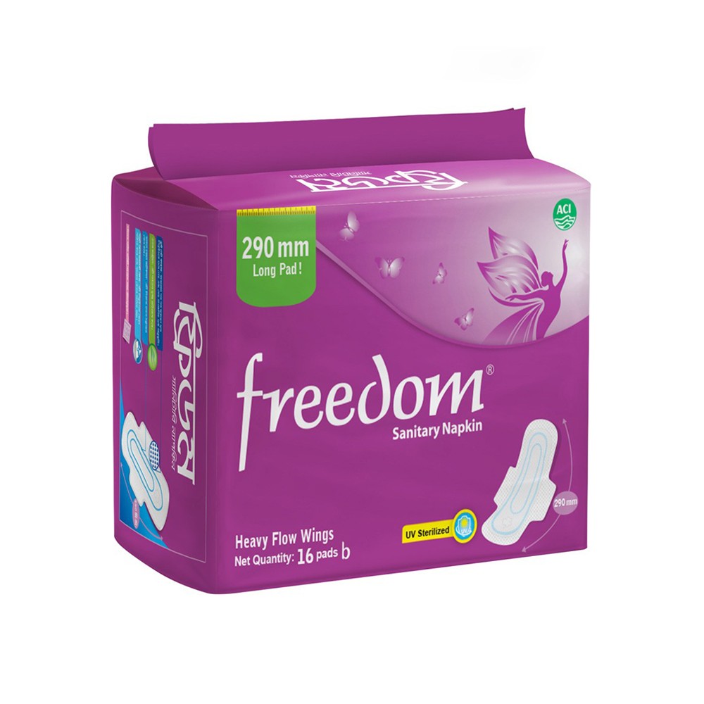 Freedom Sanitary Napkin Heavy Flow – 16 Pads